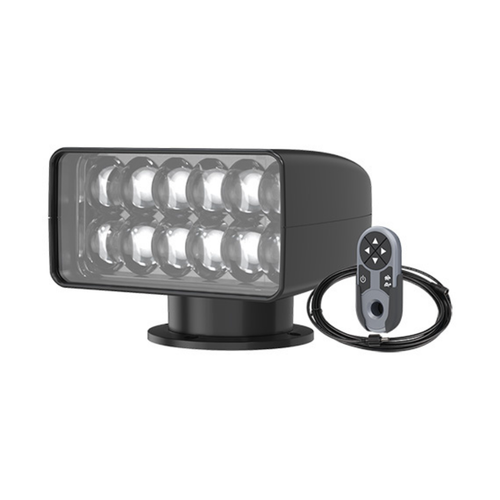 03 Series 360° Rotating Remote Control 35W LED Searchlight w/ Wired Control (White/Black | 2700K Warm White/White Light 5500K)