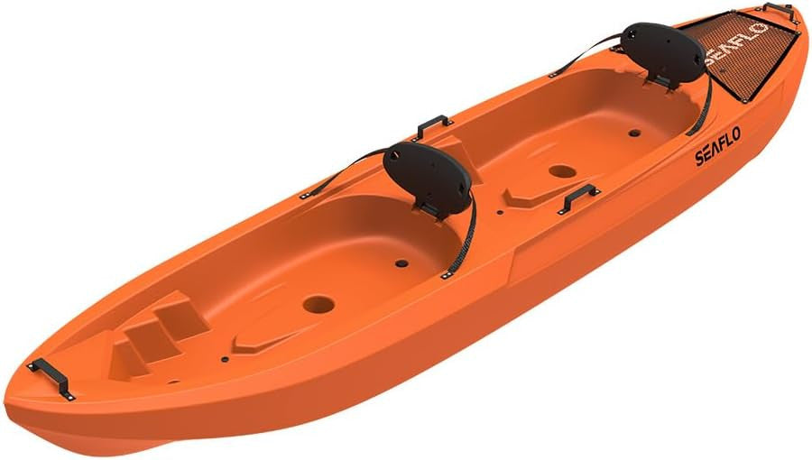 SEAFLO Premium Sit-on Recreational/Day Touring/Sea Kayaks(8'8"-16'2.4") (BMA118-Orange 11' 8.4")