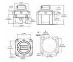 SEAFLO 300A 4-Position Battery Disconnect Switch –12V/24V/48V Heavy-Duty Isolator Switch, OFF/1/2/1+2, IP66 Waterproof, Auto, Marine, Boat, RV, Car, ATV, CE & RoHS Certified (4-Positon |1-Pack)