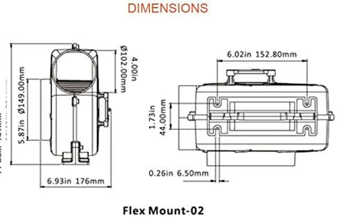 SEAFLO High Flow Blower Fan, 320 CFM 12 Volt (Flex Mount)