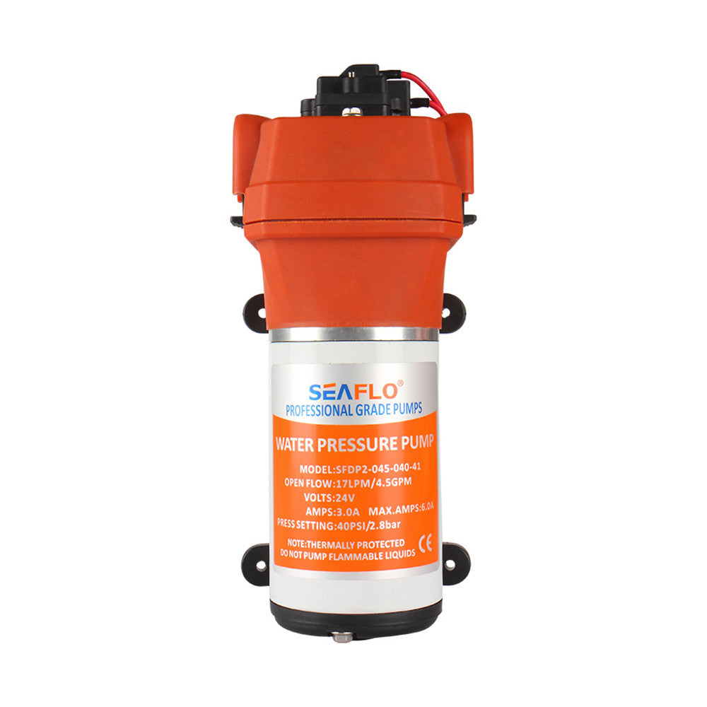 SEAFLO 41-Series Diaphragm Water Pressure Pump (4.5 GPM | 40 PSI) (Choose 12V or 24V)