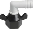 SEAFLO (NO: 51F03) 1/2"-14 FNPT x 1/2" Barb Angled Universal Pump Fittings for SHURFLO, SEAFLO, Circle River, Johnson, Jabsco, FLOJET, REMCO, Lippert, USA ADVENTURE and other Pumps (1-Pack)