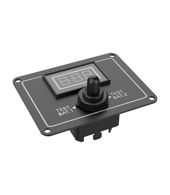 SEAFLO 12V Dual Battery Voltmeter Switch Panel, 20A