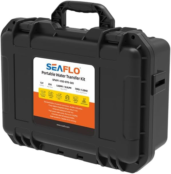SeaFlo Portable Water Transfer Booster Kit for Washdown, Garden, Outdoor application