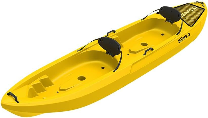 SEAFLO Premium Sit-on Recreational/Day Touring/Sea Kayaks(8'8"-16'2.4") (BNA087-Yellow 8' 8")