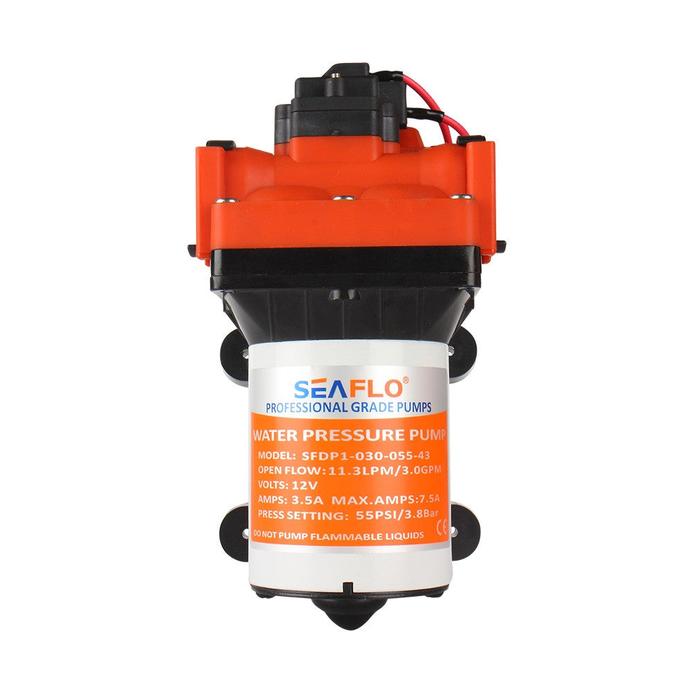 SEAFLO 43-Series - Diaphragm Water Pressure Pump (12 V | 3.0 GPM | 55 PSI)