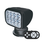SEAFLO 360° Rotating Remote Control LED Searchlight (Wired/Wireless Remote)