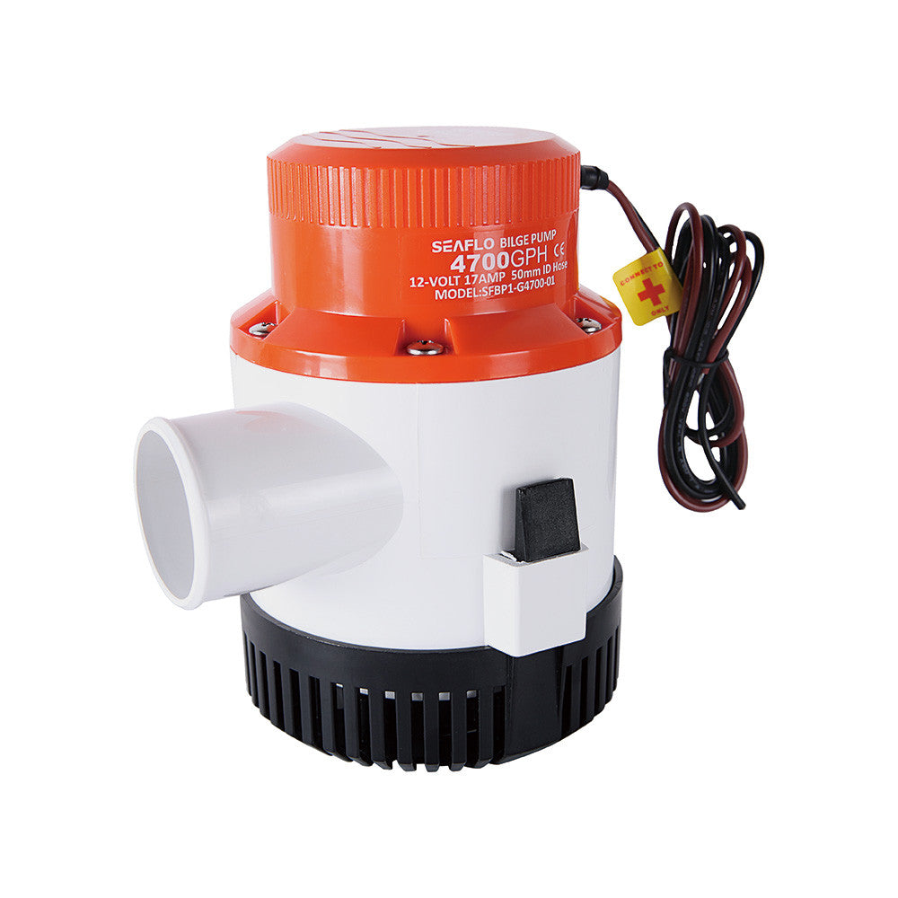 SEAFLO 01-Series 4700 GPH Heavy Duty Electric Bilge Pump (Choose 12V or 24V)