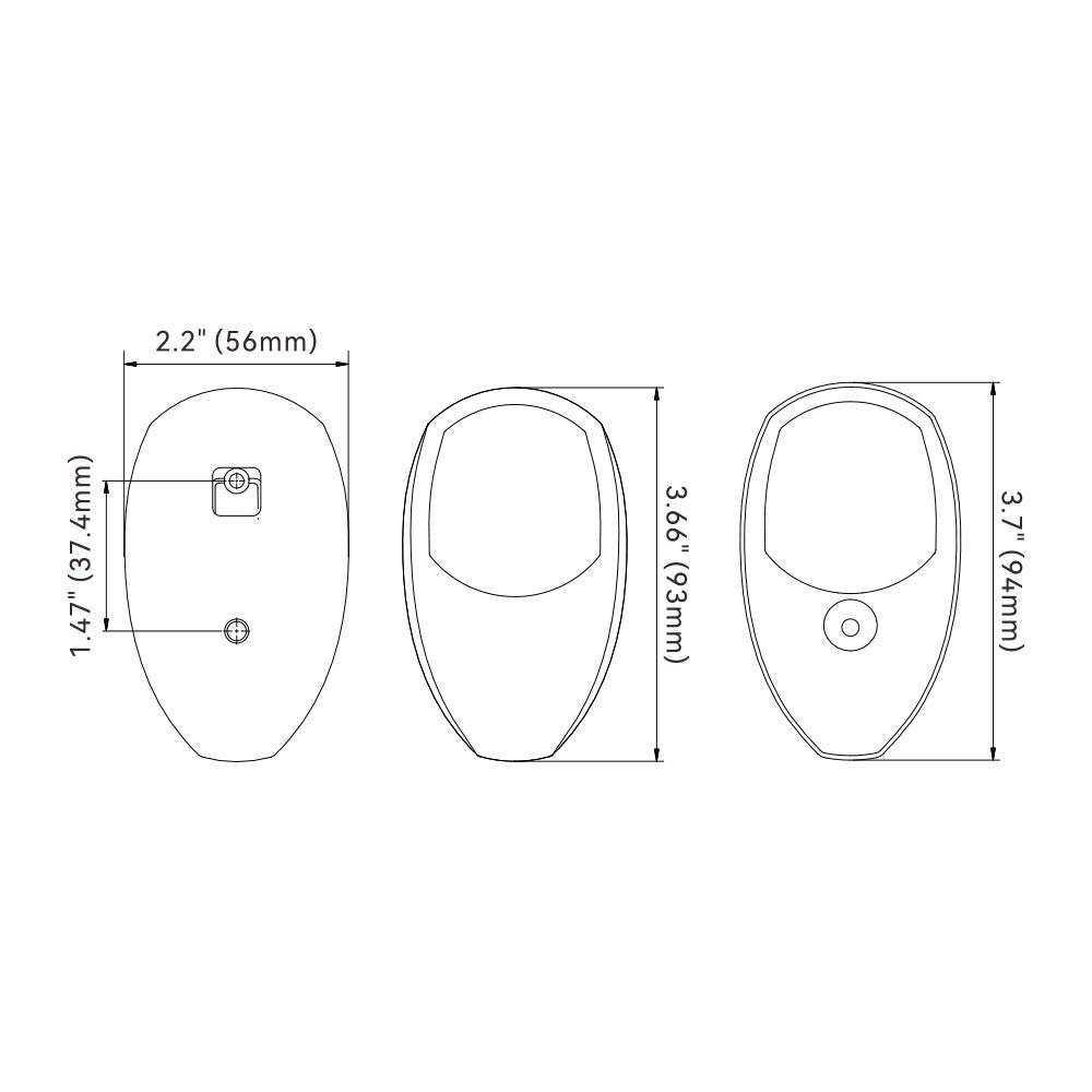 SEAFLO 05 Series 2W Vertical Mount Lights, 2NM (White | Black | S.S. 316)