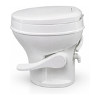 SEAFLO Residential Height Camper/RV Toilet, 18.5” Standard Height, Gravity Flush System, Foot Pedal Operation, Soft Close Seat, Easy-to-Clean Oversized Bowl (Color: White)