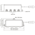 SEAFLO Dry Bilge 4-Zone Splitter System - 4 Year Warranty, Four Way Inlet Water Solenoid Valve, Marine Yacht Bilge Management (Choose 12V or 24V)