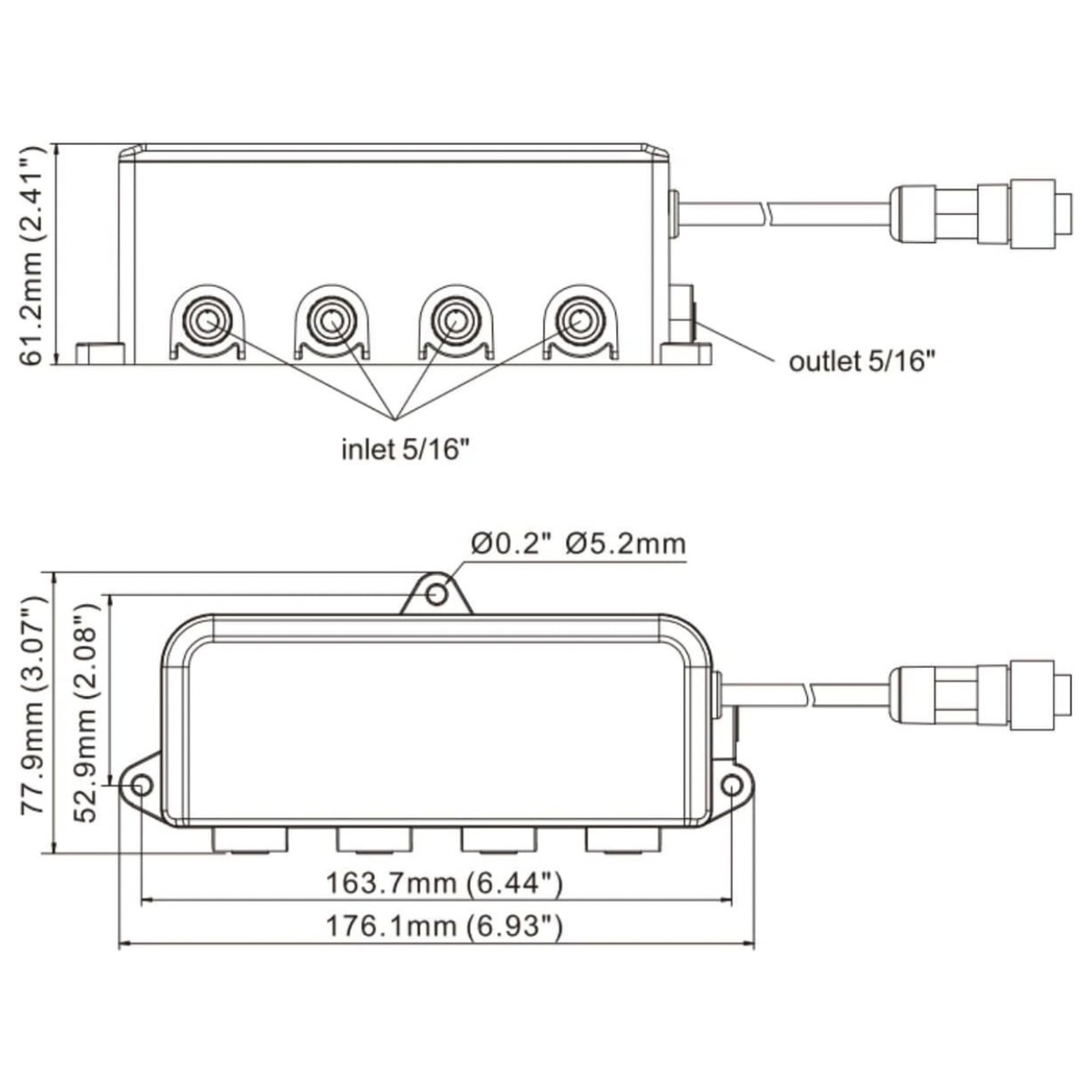 SEAFLO Dry Bilge 4-Zone Splitter System - 4 Year Warranty, Four Way Inlet Water Solenoid Valve, Marine Yacht Bilge Management (Choose 12V or 24V)