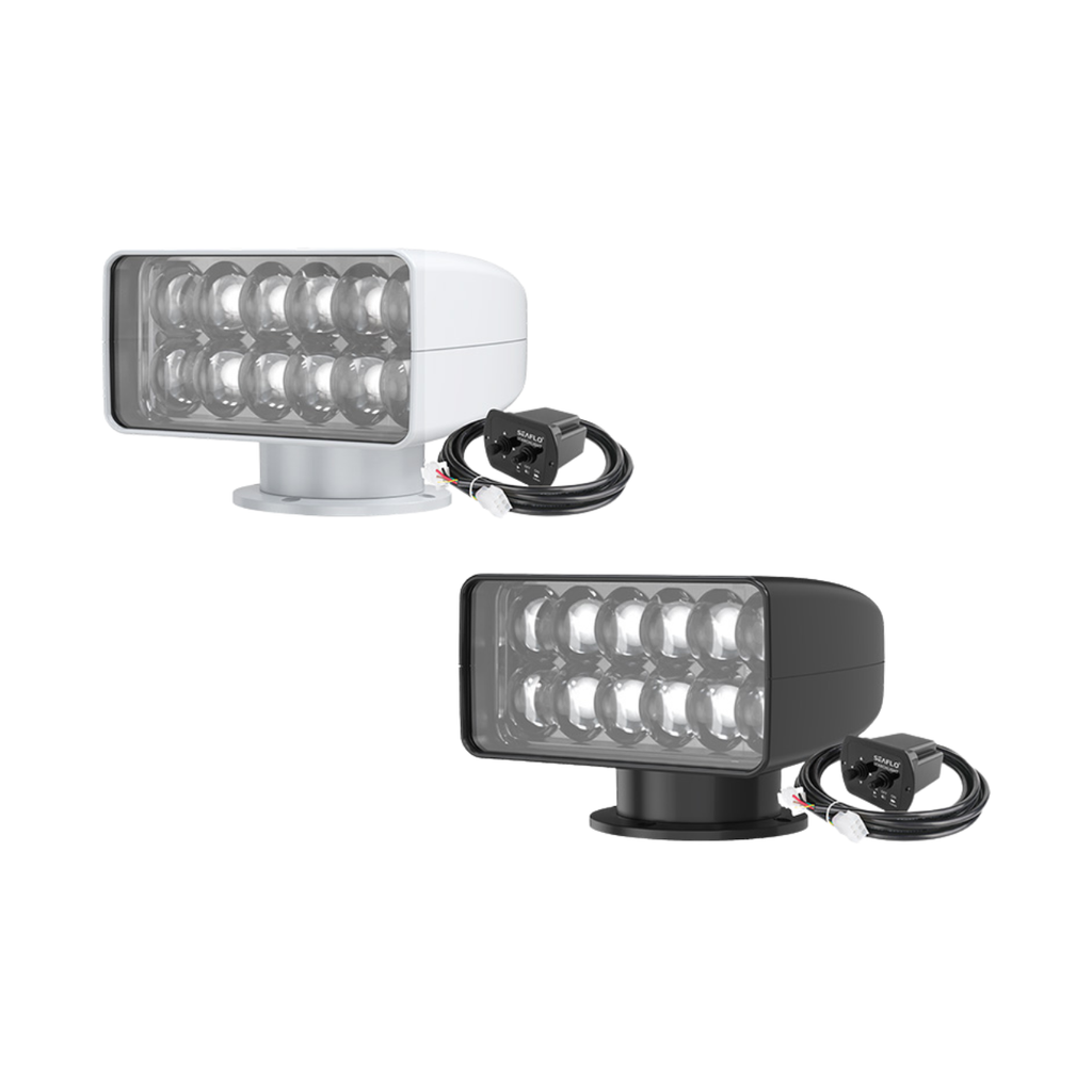 03 Series 360° Rotating Remote Control 35W LED Searchlight w/ Wired Control Panel (White/Black | 2700K Warm White/White Light 5500K) (Copy)
