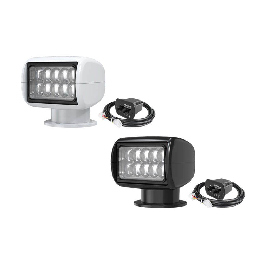 02 Series 360° Rotating Remote Control 30W LED Searchlight w/ Wired Panel (White/Black | 2700K Warm White/White Light 5500K) (Copy)