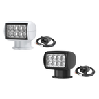 360° Rotating Remote Control 20W LED Searchlight w/ Wired Panel (White/Black | 2700K Warm White/White Light 5500K)