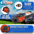 SEAFLO 21-Series On Demand Diaphragm Water Pressure Pump (1.2 GPM | 35 PSI) (Choose 12V or 24V)