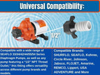 SEAFLO - (NO: 51F08) -  1/2"-14 FNPT x 3/4" Barbed Straight Universal Pump Fitting for SHURFLO, SEAFLO, Circle River, Johnson, Jabsco, FLOJET, REMCO, Lippert, USA ADVENTURE and other Pumps (Choose Pack Size)