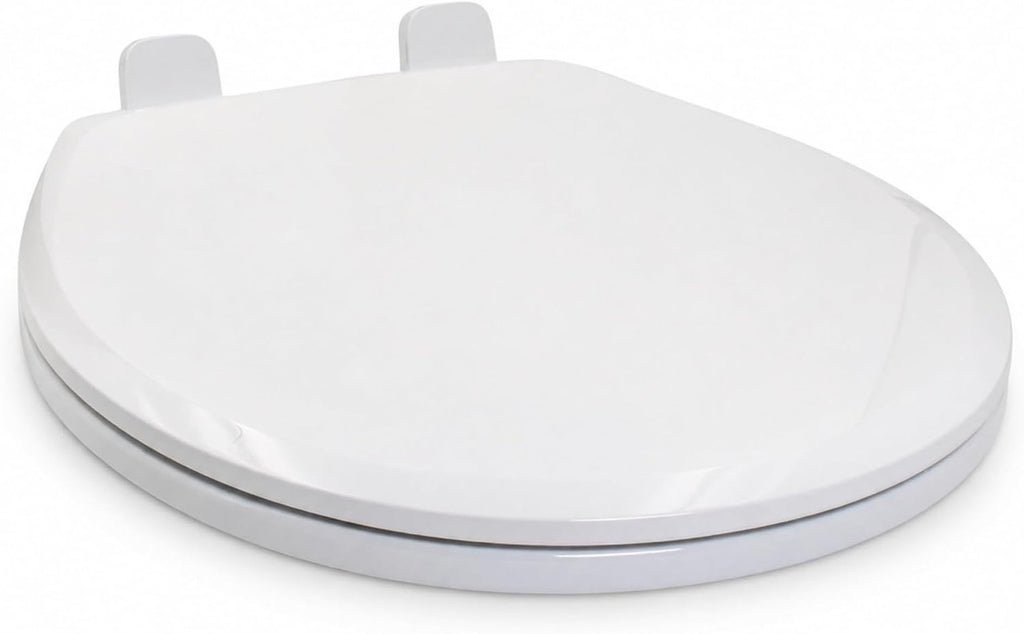 Toilet Cover Kit with Soft Close Seat, Oval Fully Plastic Replacement Seat Lid