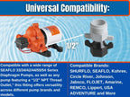 SEAFLO (NO: 51F010) 3/4" MNPT x 1/2" FNPT Threaded Straight Universal Pump Fitting for SHURFLO, SEAFLO, Circle River, Johnson, Jabsco, FLOJET, REMCO, Lippert, USA ADVENTURE and other Pumps (Choose Pack Size)