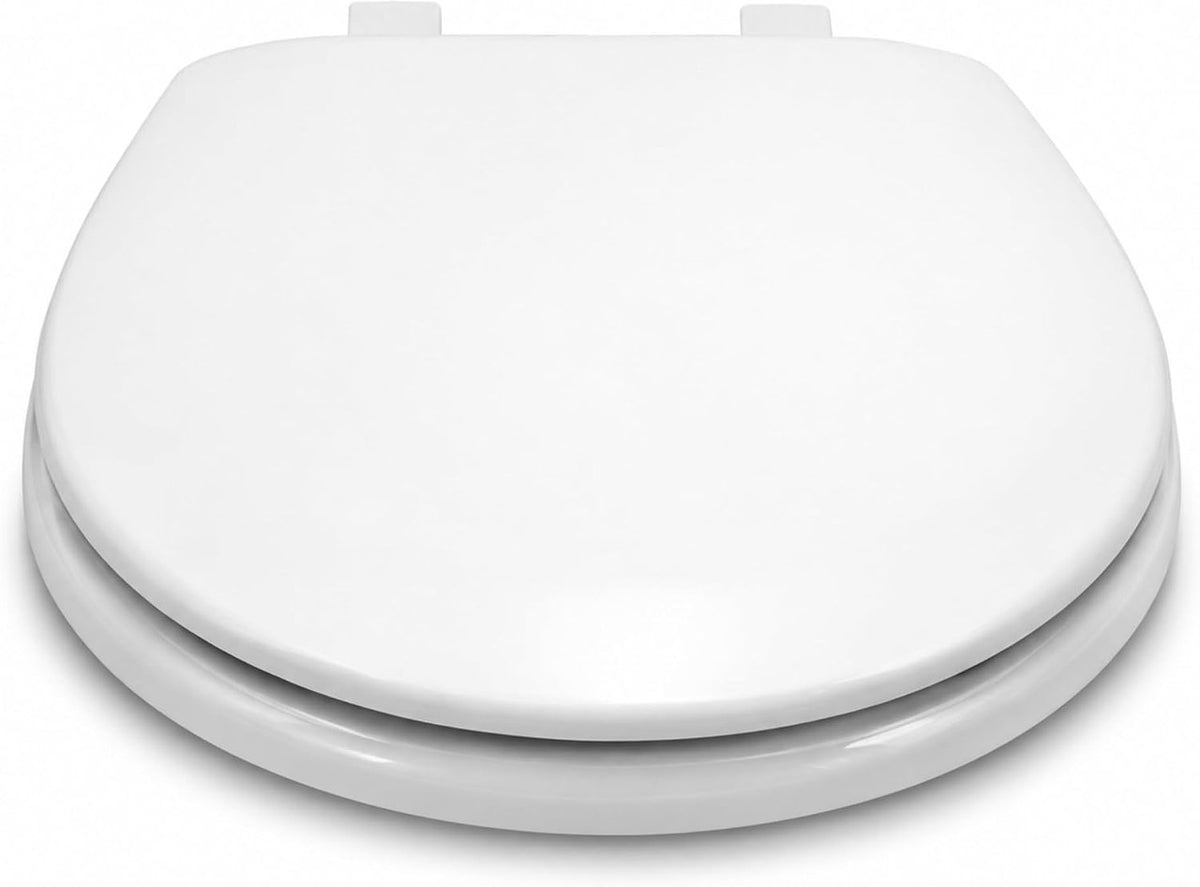 Compact Toilet Cover Kit, Wood Oval Replacement Seat Lid