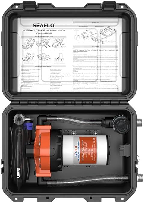 SeaFlo Portable Water Transfer Booster Kit for Washdown, Garden, Outdoor application