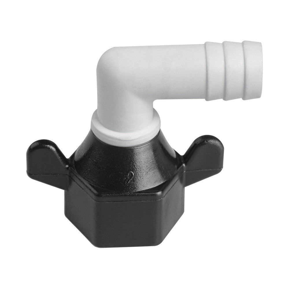 SEAFLO - (NO: 51F03) - 1/2"-14 FNPT x 1/2" Barb Angled Universal Pump Fittings for SHURFLO, SEAFLO, Circle River, Johnson, Jabsco, FLOJET, REMCO, Lippert, USA ADVENTURE and other Pumps (Choose Pack Size)