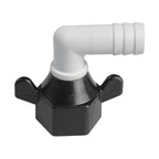 SEAFLO - (NO: 51F03) - 1/2"-14 FNPT x 1/2" Barb Angled Universal Pump Fittings for SHURFLO, SEAFLO, Circle River, Johnson, Jabsco, FLOJET, REMCO, Lippert, USA ADVENTURE and other Pumps (Choose Pack Size)