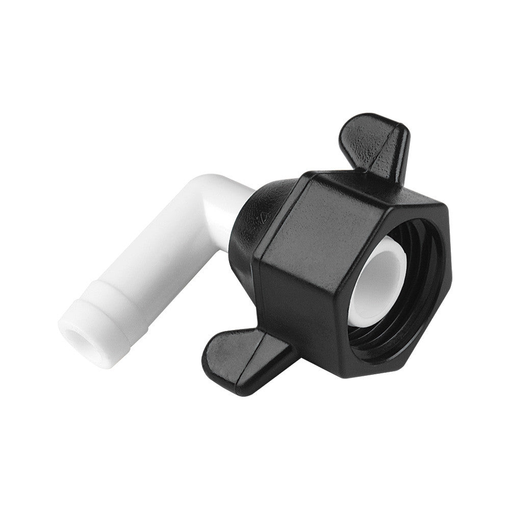 SEAFLO - (NO: 51F05) - 1/2"-14 FNPT x 3/8" Barbed Angled Universal Pump Fitting for SHURFLO, SEAFLO, Circle River, Johnson, Jabsco, FLOJET, REMCO, Lippert, USA ADVENTURE and other Pumps (Choose Pack Size)