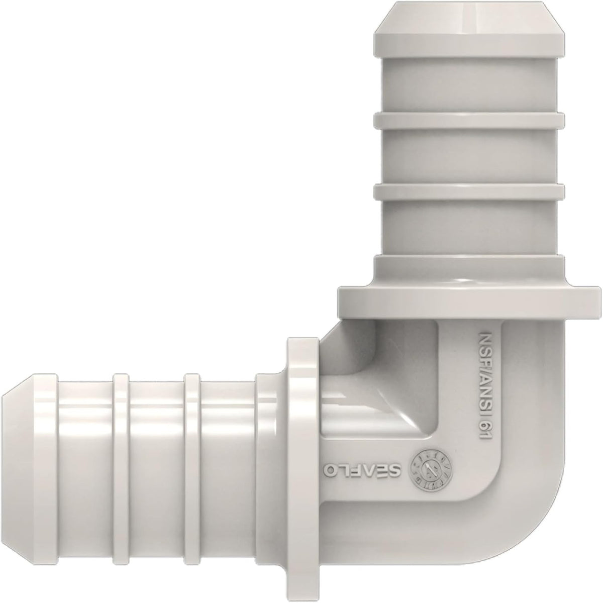 SEAFLO Plastic PEX Pipe Coupling Fitting 90 Degree 1/2" Barb x 1/2" Barb Fitting Elbow Adapter-Compatible with PEX or PE-RT Pipe, Corrosion Resistant (5-Pack)