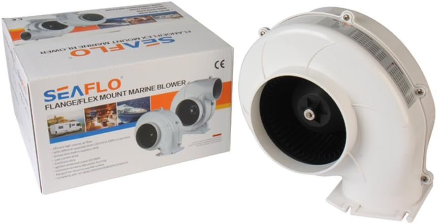 SEAFLO High Flow Blower Fan, 320 CFM 12 Volt (Flange Mount)