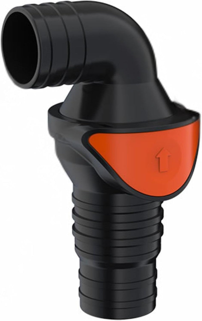 SEAFLO in-Line/ 90° Quick Disconnect Non-Return Check Valve PA6+GF+POM Construction, Anti-Backflow Design, Versatile Applications (Choose Size and Style)