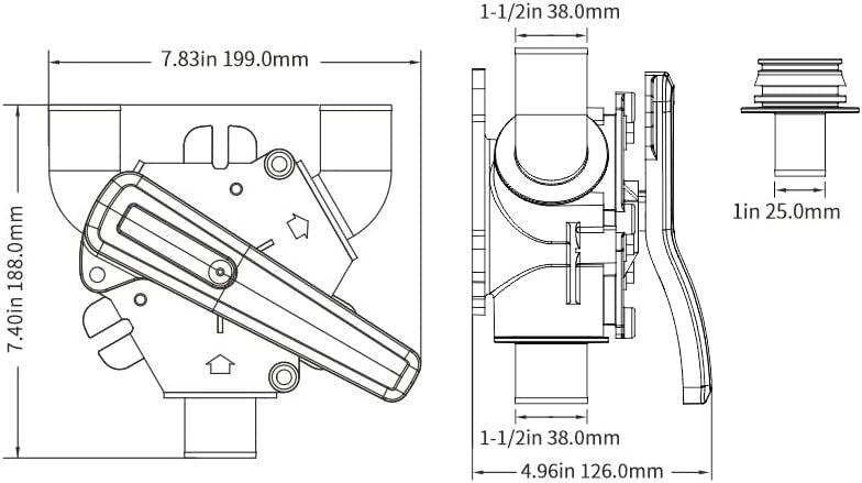 Seaflo Marine Waste Tank Y-Valve