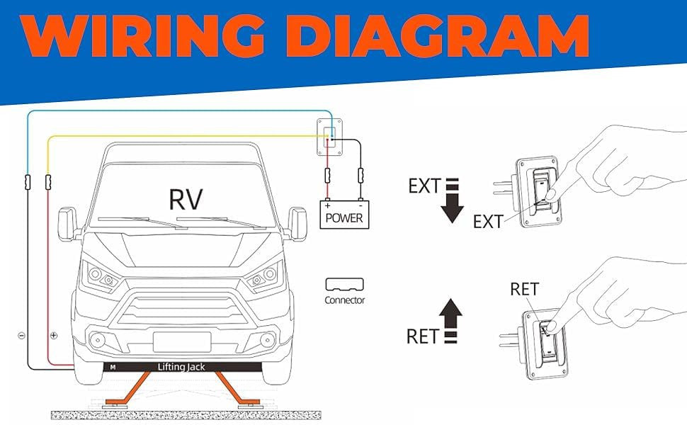 SEAFLO Momentary Reversing Polarity 30A Rocker Switch 4 Pin for Stabilizer Toung Jack RV Leveling or Ballast Pump Control Motor UP Down (1-Pack)