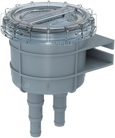 SEAFLO Raw Cooling Water Intake Basket Strainer for Seawater Marine & Boat - Fits 1/2", 5/8", & 3/4" Hose