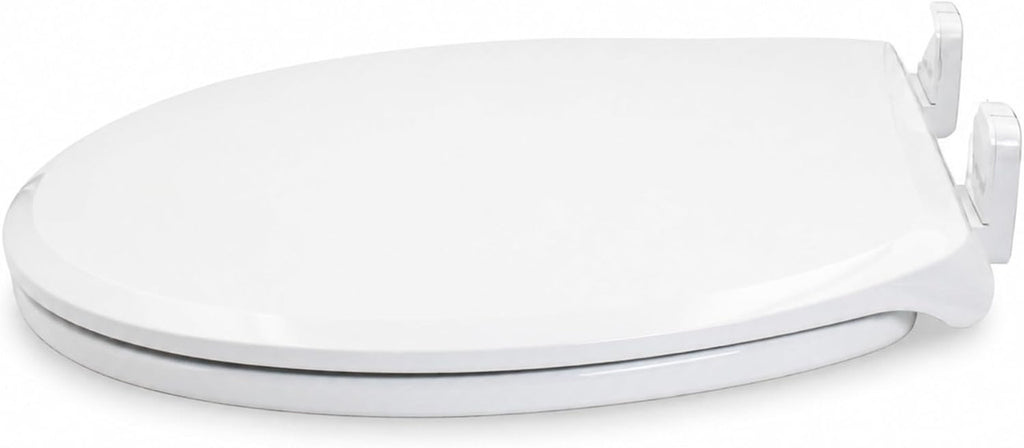 Toilet Cover Kit with Soft Close Seat, Oval Fully Plastic Replacement Seat Lid