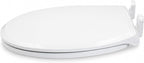 Toilet Cover Kit with Soft Close Seat, Oval Fully Plastic Replacement Seat Lid