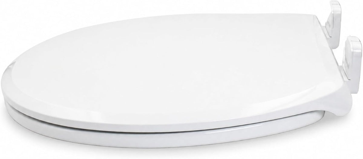Toilet Cover Kit with Soft Close Seat, Oval Fully Plastic Replacement Seat Lid