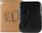 SEAFLO Marine Boat Deck Rectangular Access Hatch - 12.4" x 17.32" (315mm x 440mm) 180° Opening Lid, Non-Skid, Corrosion and UV Resistant, 4-Year Warranty! (Black, Standard) ASIN