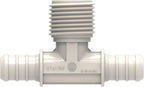SEAFLO Plastic PEX Pipe Coupling Fitting Tee Style 1/2"-14 MNPT x 1/2" Barb x 1/2" Barb - Compatible with PEX or PE-RT Pipe, Corrosion Resistant (5-Pack)