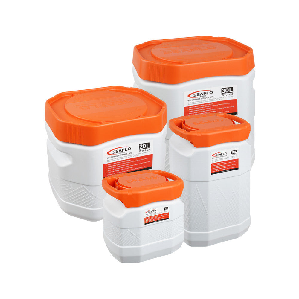 SEAFLO Waterproof Storage Bins with Lid for Marine, RV, Storage, Kayak, Camping