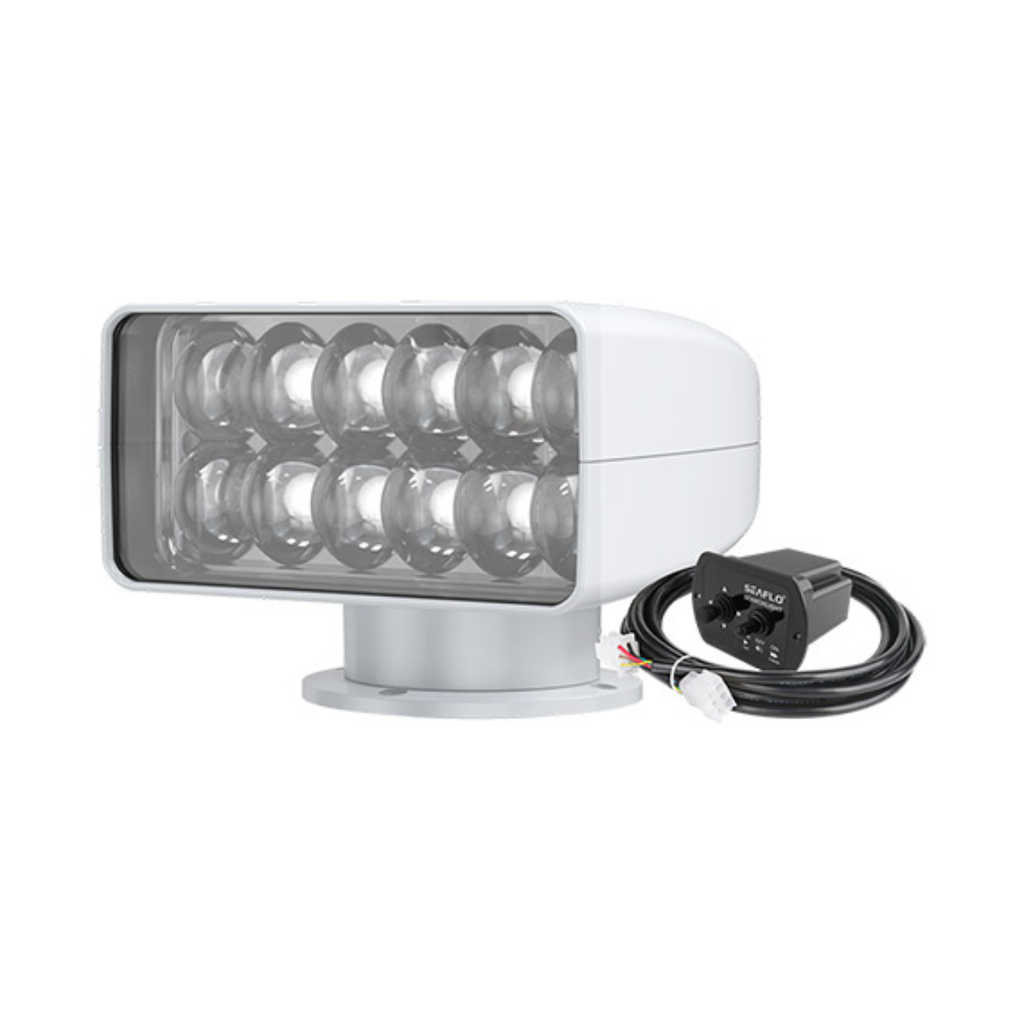 03 Series 360° Rotating Remote Control 35W LED Searchlight w/ Wired Control Panel (White/Black | 2700K Warm White/White Light 5500K) (Copy)