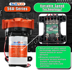 SEAFLO 56A-Series Variable Speed Smart On-Demand Marine/RV 5-Chamber Diaphragm Water Pressure Pump (5.0 GPM | 70 PSI) (Choose 12V or 24V)