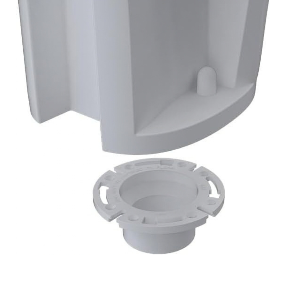 SEAFLO RV Toilet 3" Socket Floor Flange (SFRTK1-001) - Fits All RV Toilets (SFRTPH-01-01, SFRTPH-01-02, SFRTPH-02-01) - Secure Fit for 3" to 4" Drain Pipes (Choose White or Black)