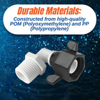 SEAFLO - (NO: 51F04) - 1/2"-14 FNPT x 1/2" Threaded Angled Universal Pump Fitting for SHURFLO, SEAFLO, Circle River, Johnson, Jabsco, FLOJET, REMCO, Lippert, USA ADVENTURE and other Pumps (Choose Pack Size)