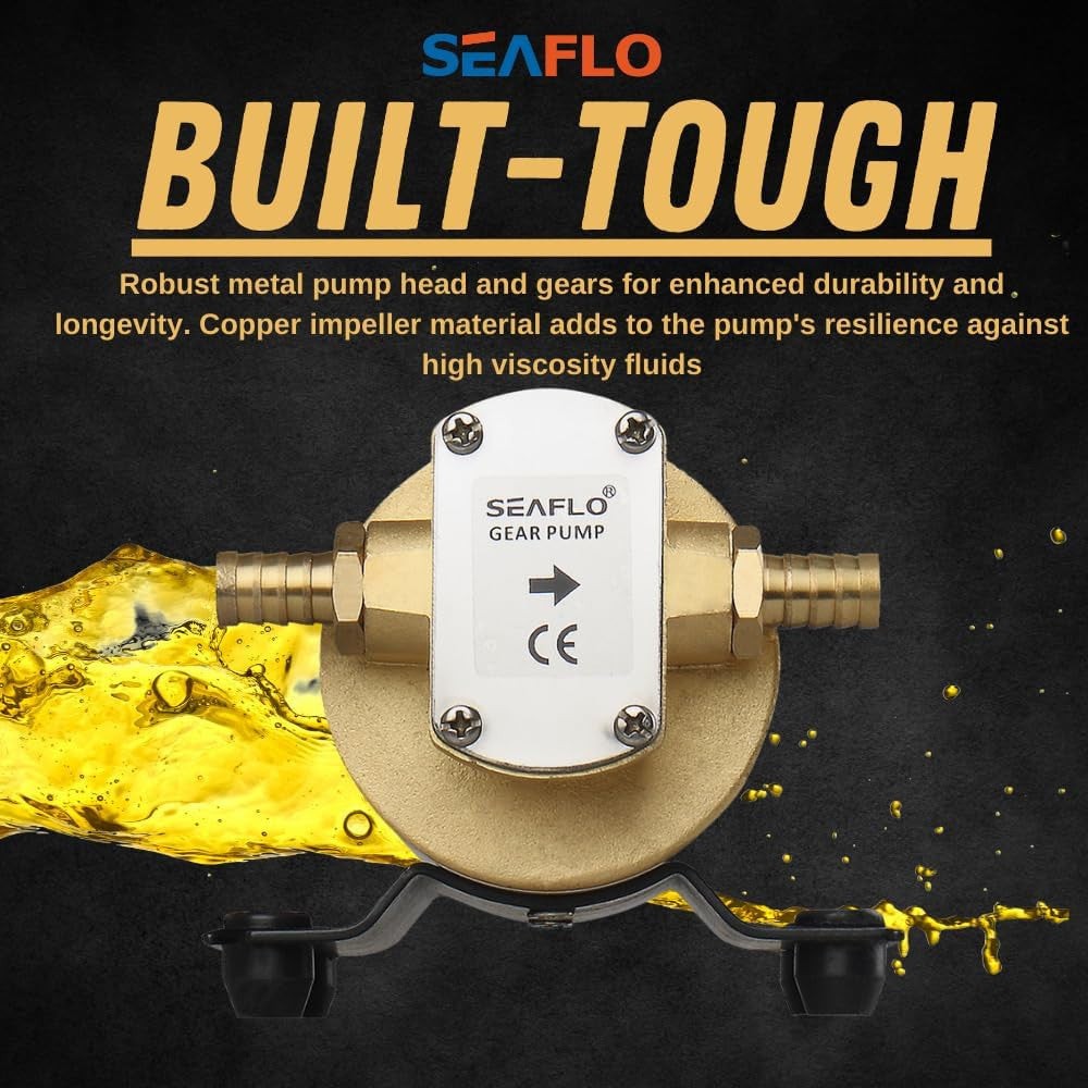 SEAFLO Self-Priming Gear Pump (12V|3.2GPM|12.0LPM) (Choose 12V or 24V)