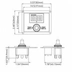 SEAFLO 12V Dual Battery Voltmeter Switch Panel, 20A