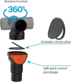 SEAFLO in-Line/ 90° Quick Disconnect Non-Return Check Valve PA6+GF+POM Construction, Anti-Backflow Design, Versatile Applications (Choose Size and Style)