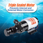 SEAFLO 01-Series Macerator Pump with Improved Motor (12 GPM|45LPM) (Choose 12V or 24V)