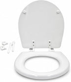 Compact Toilet Cover Kit, Wood Oval Replacement Seat Lid
