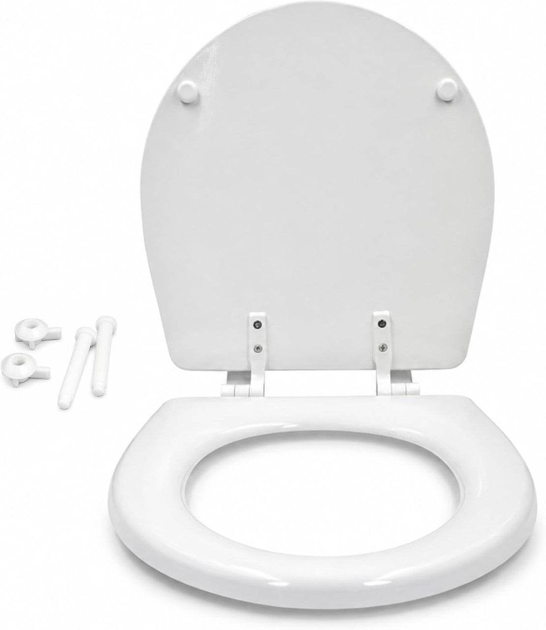Compact Toilet Cover Kit, Wood Oval Replacement Seat Lid